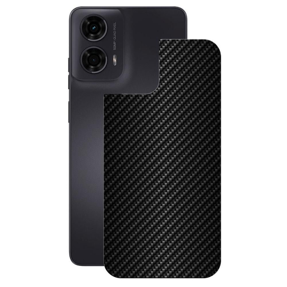 Pelicula para Moto G24-Traseira Fibra Carbono Preta-Gshield