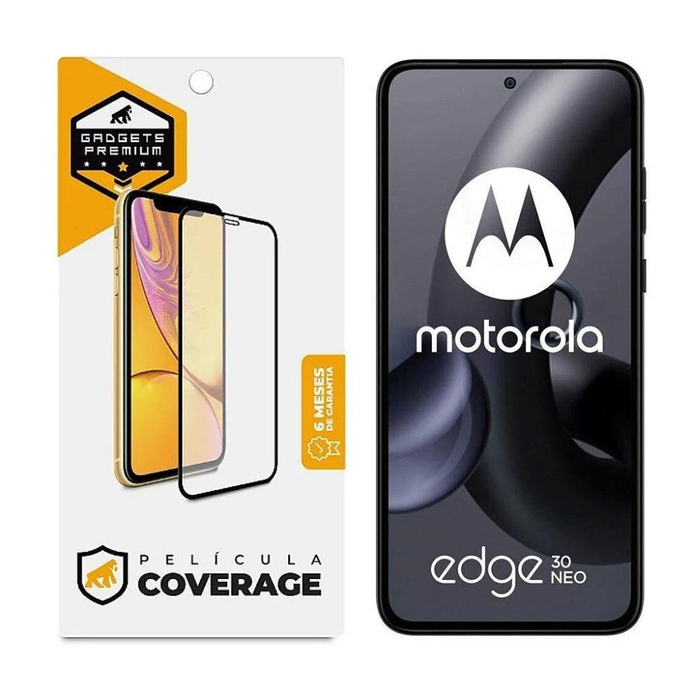 Pelicula para Moto Edge 30 Neo-Coverage 5D Pro Preta-Gshield