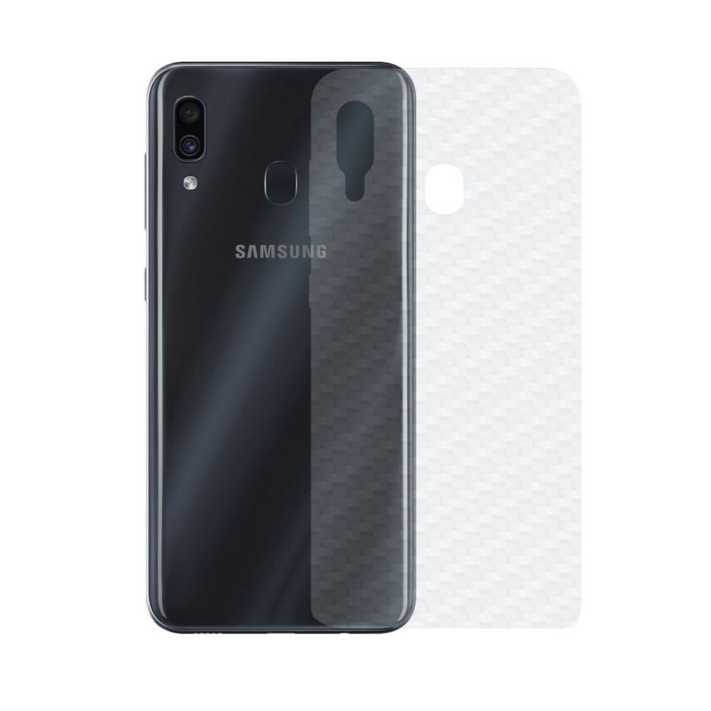 Pelicula Traseira de Fibra de Carbono Transparente para Samsung Galaxy A20 - Gorila Shield