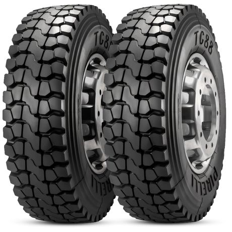 Kit 2 Pneu Pirelli Aro 22.5 295/80r22.5 152/148L TL M+S TG88