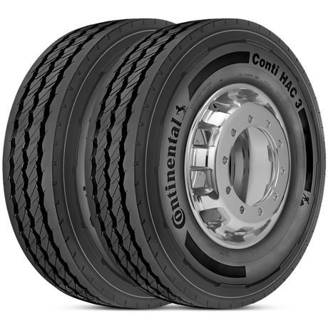 Kit 2 Pneu Continental Aro 22.5 295/80R22.5 152/148K Conti Hac 3 SA LRH 16PR M+S