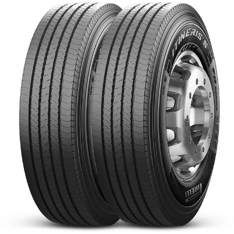 Kit 2 Pneu Aro 22.5 275/80R22.5 Prometeon by Pirelli 149/146M Itineris Steer