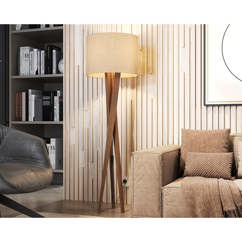 Luminária De Chão Abajur De Piso Com Cúpula Palha E Pés De Madeira Luxo Luminária De Chão Abajur De Piso Com Cúpula Palha E Pés De Madeira Luxo