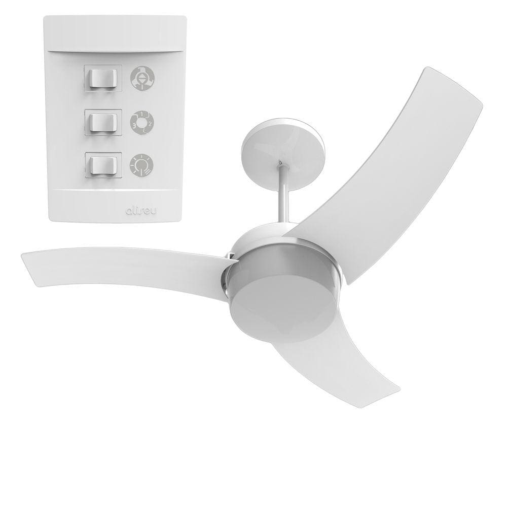 Ventilador Teto Aliseu Wave Branco Com Controle De Parede 127V - 110V