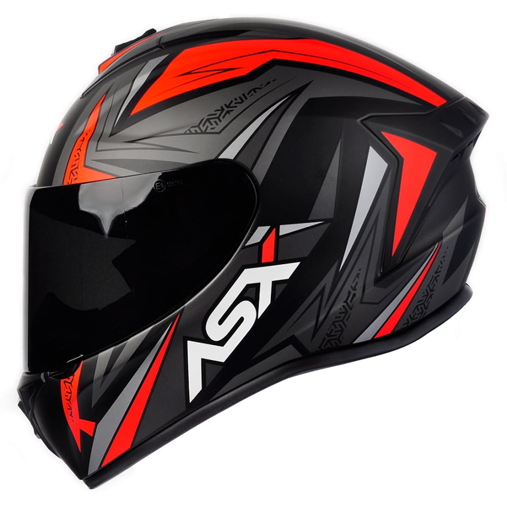 Capacete Asx Moto Vector Vermelho Masculino Esportivo - 56