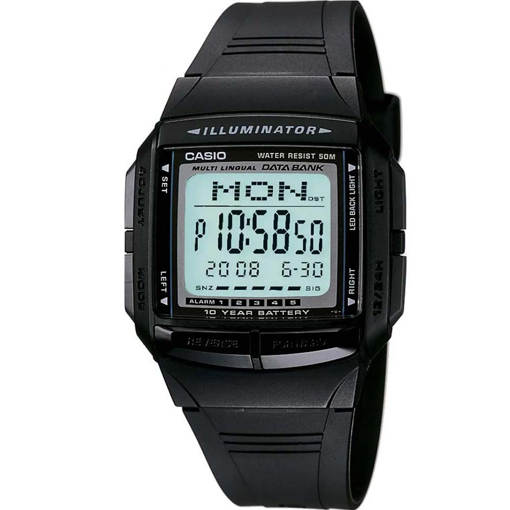 Relógio Casio Masculino Data Bank DB-36-1AVDF