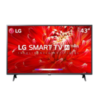 Smart TV LED 43" LG 43LM6370PSB, Full HD, Wi-Fi, Bluetooth, 1 USB, 2 HDMI, ThinQ AI, WebOS, 60Hz