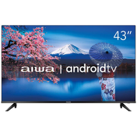 Smart TV 43" Aiwa Full HD AWS-TV-43-BL-02-A Android, Comando de Voz, Dolby Audio, HDR10, Borda Ultrafina