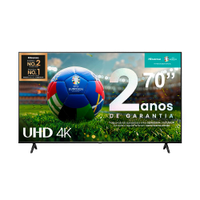 Smart TV 70 Hisense Ultra HD 4K DLED A6K com Sleep Timer, entrada HDMI e Wi-Fi - 70A51HSV