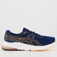 Tênis ASICS GEL-Shinobi 2 - Feminino - Azul Marinho com Branco e Laranja