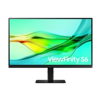 Monitor Samsung ViewFinity S6 27" 2024 QHD, Tela Plana, Painel IPS, 100Hz, 5ms, HDR10, HAS, HDMI, DP, USB-c, LAN, Eye Saver Mode Black