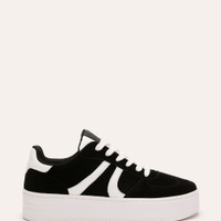 Tênis casual de suede flatform ace preto