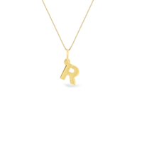 Pingente Letra R em Ouro Amarelo 18k