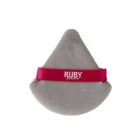 Esponja puff ruby kisses para pó triangular rosa