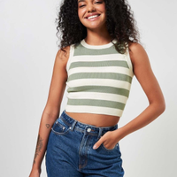 Blusa Cropped Em Tricô Liso