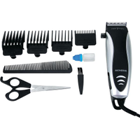 Máquina de Cortar Cabelo Mondial Hair Stylo CR-02 4 com Pentes Prata com Preto / 220V