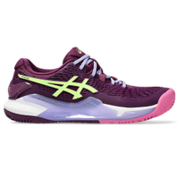 Tênis ASICS GEL-Resolution 9 Padel - Feminino - Roxo com Rosa e Verde