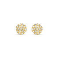 Brinco Pavê em Ouro Amarelo 18k com Diamantes