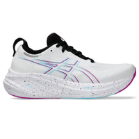 Tênis ASICS GEL-Nimbus 26 - Feminino - Branco com Rosa e Azul