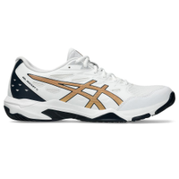 Tênis ASICS GEL-Rocket 11 - Masculino - Branco com Preto e Dourado