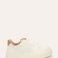 Tênis casual flatform com recortes oneself branco