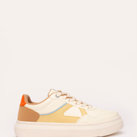 Tênis flatform casual ace bege