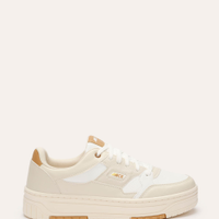 Tênis casual flatform com recortes ace off white