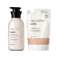 Combo Nativa Spa Karité: Loção Desodorante Hidratante Corporal + Refil