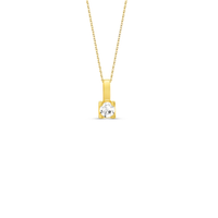 Pingente Solitário em Ouro Amarelo 18k com Diamante 0,15 ct