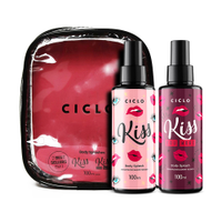 Estojo ciclo body splash kiss e kym