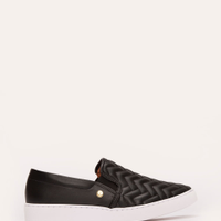 Tênis slip on matelassê vizzano preto