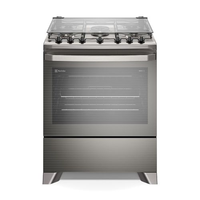 Fogão 5 bocas Electrolux Cinza Experience com Mesa Inox, Timer e Tripla Chama (FE5TC) - Bivolt