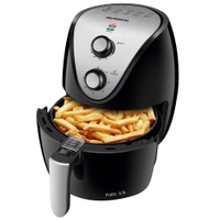 Fritadeira Elétrica Sem Óleo Air Fryer Mondial AF-30 Family Inox IV 3,5l Preta - 110V