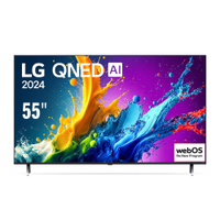 Smart TV 4K 55" LG QNED 55QNED80T com Processador a5 Ger7 AI, Quantum Dot Nanocell, Design Super Slim, Alexa/Chromecast integrado e webOS 24