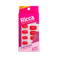 Unhas Postiças Ricca Vermelho Paixão