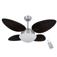 Ventilador Volare Petalo Quad Tabaco 220V e Controle Remoto