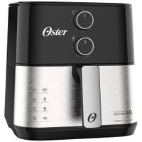 Fritadeira Air Fryer Inox Compact 4,6L Oster Sem Óleo 127V - 110V