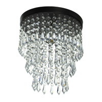 Lustre De Cristal Acrilico Manucrillic Preto Maravilhoso