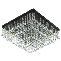 Lustre De Cristal Acrilico Dreamcrillic 40x40 Preto