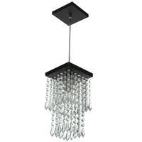 Pendente De Cristal Acrilico Spark Preto Maravilhoso