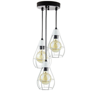 Lustre com 3 Pendentes Aramados Gota - Branco