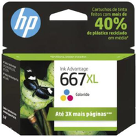 Cartucho de Tinta HP 667XL, Colorido - 3YM80AB