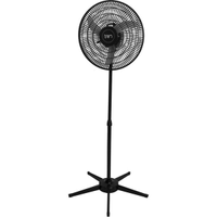 Ventilador Pedestal Oscilante 50 cm PP 110V Preto