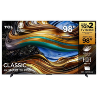 Smart TV 98 4K UHD TCL 98P755 com Processador AIPQ GEN 3.0, Google TV, Wi-Fi, Bluetooth, Dolby Vision e Atmos