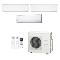 Ar-Condicionado Multi Split Inverter Fujitsu 35.000 (2x Evap HW 12.000 + 1x Evap HW 18.000) Quente/Frio 220V - 220V