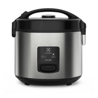 Panela Elétrica de Arroz Electrolux Efficient ERC20 por Rita Lobo com Trava de Segurança 3,5L Inox e Preta - 220V