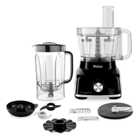 Multiprocessador de Alimentos Philco PMP1600P 9 em 1 com 2 Velocidades + Pulsar 1700W Preto - 220V