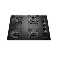 Cooktop 4 Bocas Continental a Gás de Vidro Temperado Preto (KC4GP) - Bivolt