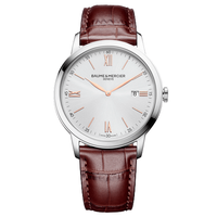 Relógio Baume & Mercier Masculino Couro Marrom M0A10415 05 ATM