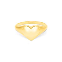 Anel Heart em Ouro Amarelo 18k